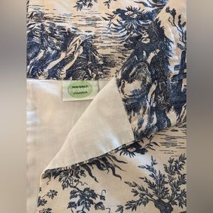 Waverly Classics Blue and White Toile “Charmed Life” Scalloped Valances